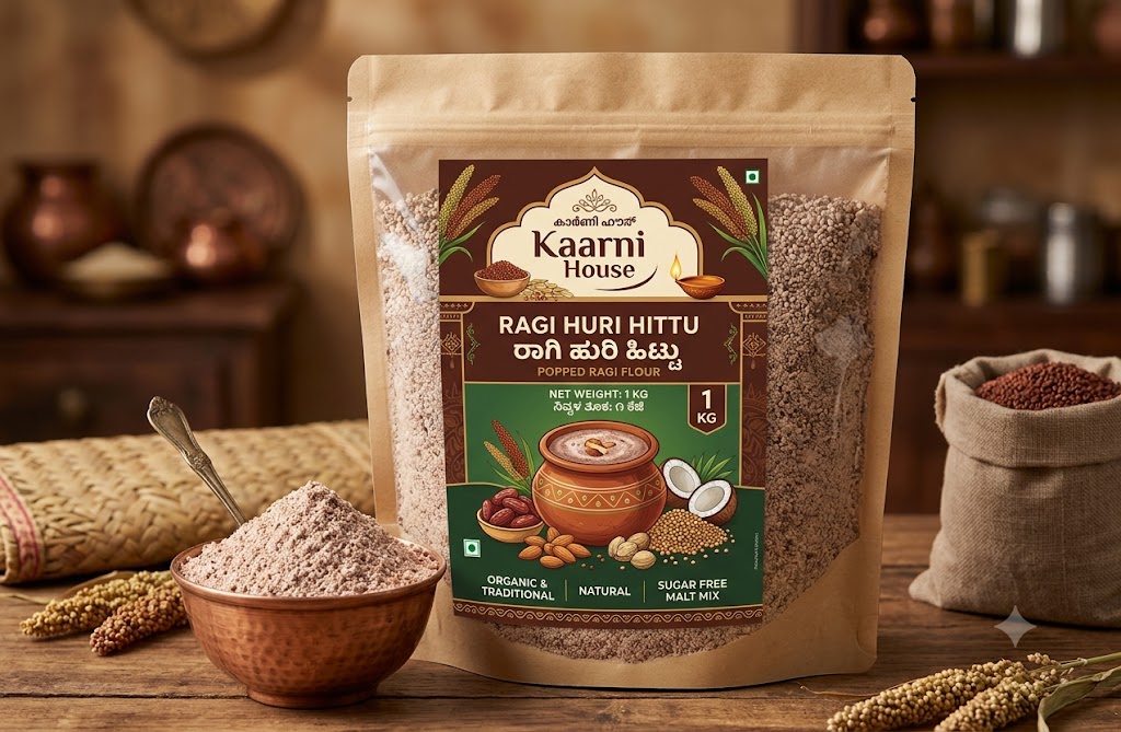 Ragi Huri Hittu ರಾಗಿ ಹುರಿ ಹಿಟ್ಟು